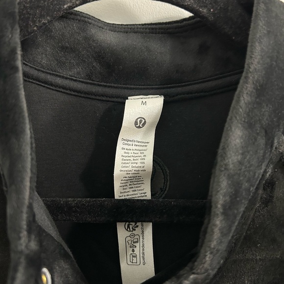 Lululemon Black Velvet Jacket Scuba | Lululemon Jacket | Black Velvet Jacket - Picture 5 of 10